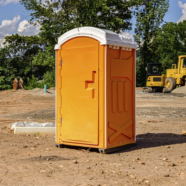 can i customize the exterior of the portable restrooms with my event logo or branding in North Webster Indiana